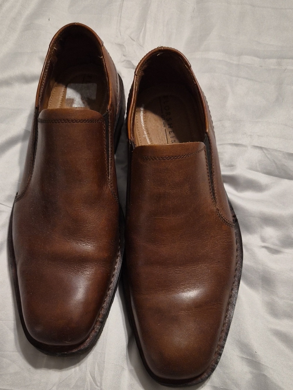 Florsheim Brown Leather Slip-On Loafers